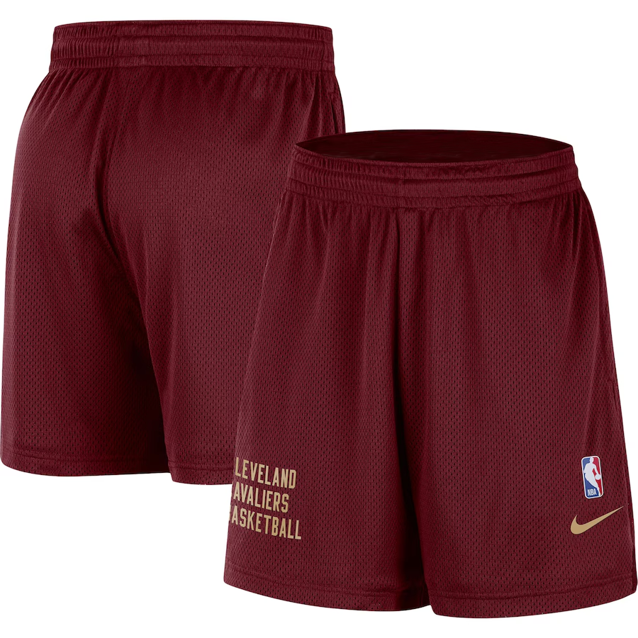 2024 Men NBA Cleveland Cavaliers red shorts-0